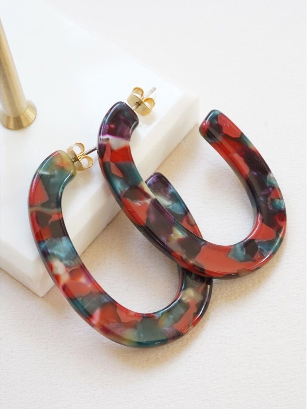 Madewell Acetate Oval Hoop Earrings